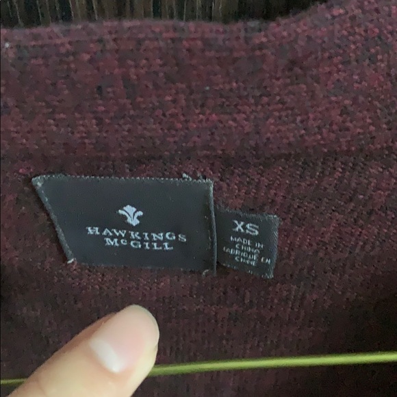 Hawkings Mcgill Burgundy Cardigan - Picture 2 of 3